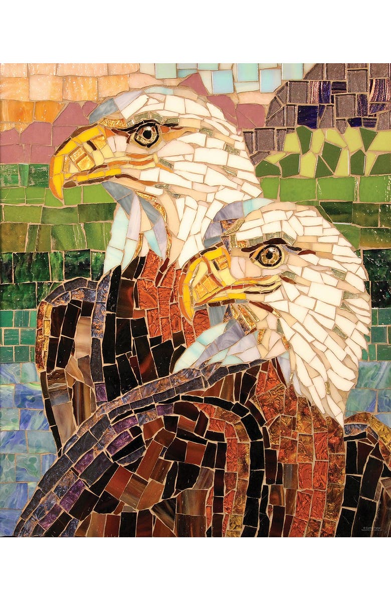 Sunsout Stained Glass Eagles 1000 piece Jigsaw Puzzle for Adults, Alternate, color, Multicolor