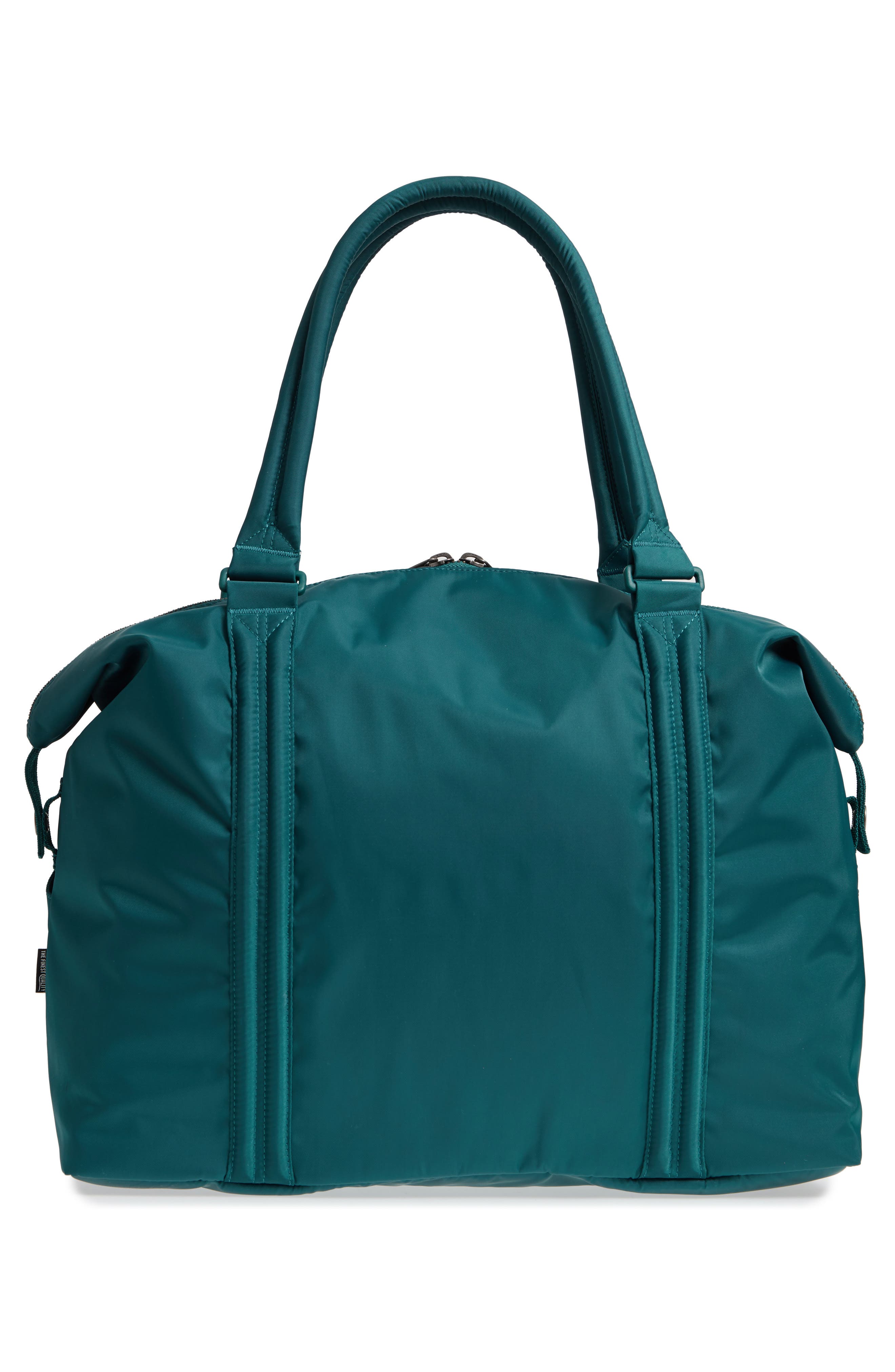 Herschel Supply Co. Strand Flight Satin Duffel Bag, Alternate, color, Deep Teal