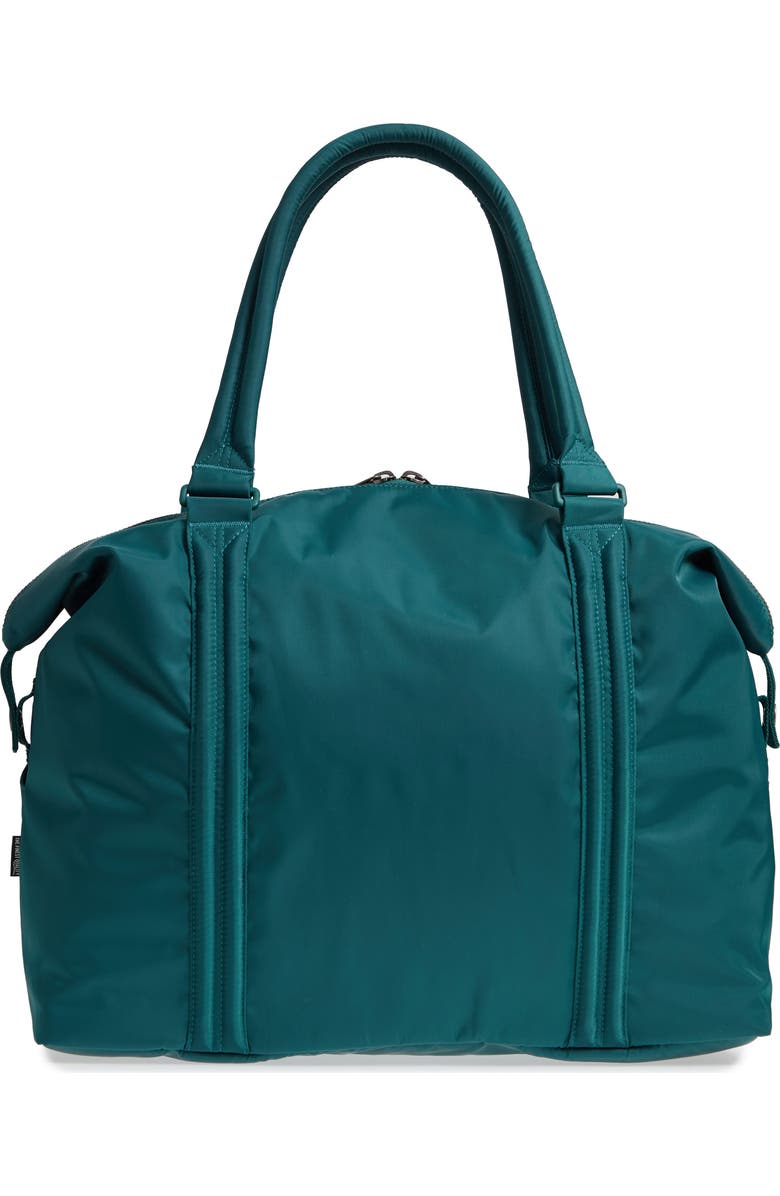 Herschel Supply Co. Strand Flight Satin Duffel Bag, Alternate, color, Deep Teal