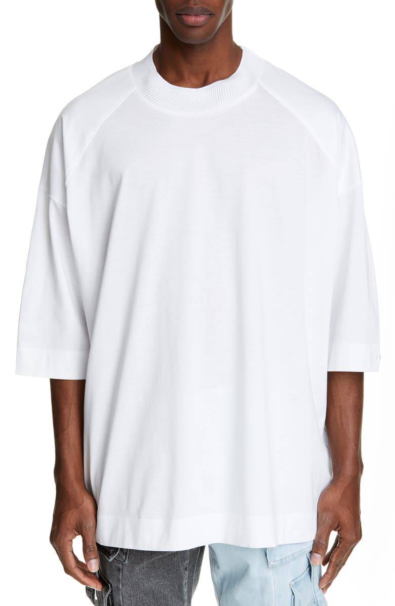Juun.J Oversize Mock Neck T-Shirt, Main, color, 