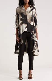 PATRIZIA LUCA Three-Quarter Sleeve High-Low Top