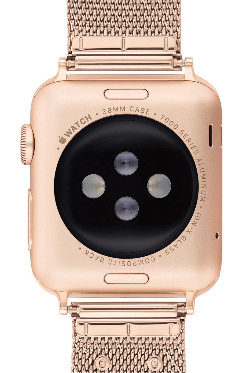 COACH Mesh Apple Watch<sup>®</sup> Watchband, Alternate, color, Rose Gold