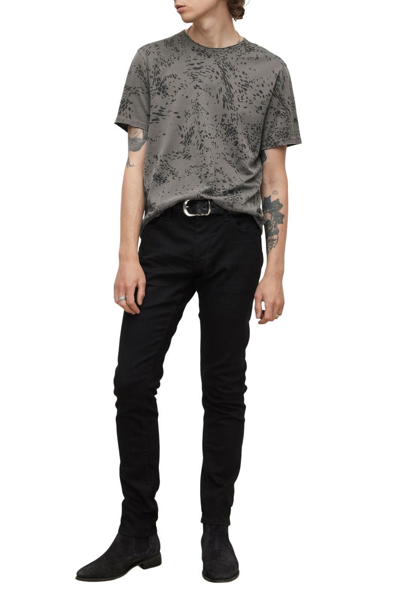 John Varvatos Hester Swirling Cheetah Print T-Shirt, Alternate, color, 