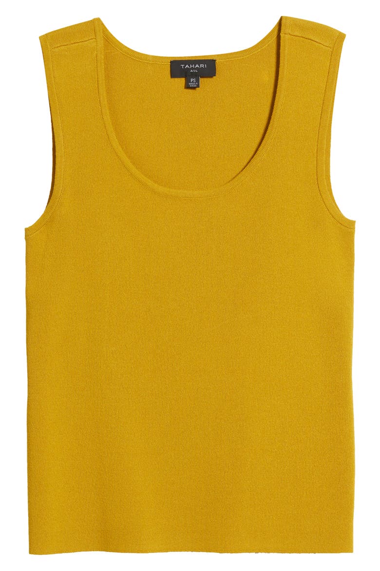 Scoop Neck Sweater Tank, Alternate, color, OCHRE