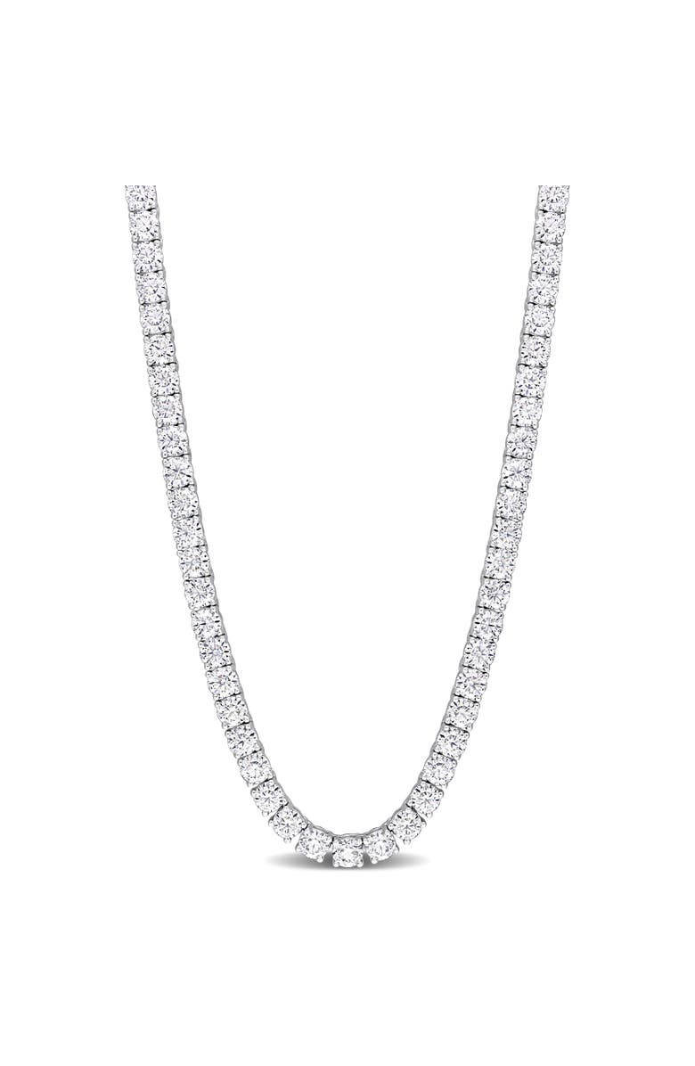 Julianna B. Moissanite Tennis Necklace, Main, color, Sterling Silver