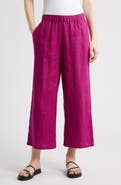 Eileen Fisher Organic Linen Crop Wide Leg Pants