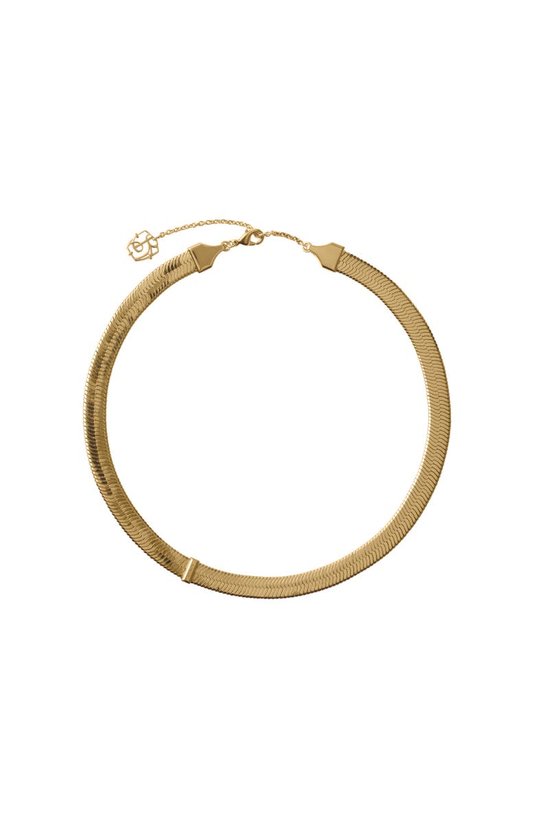 Burberry Check Print Necklace, Alternate, color, Gold/Sand