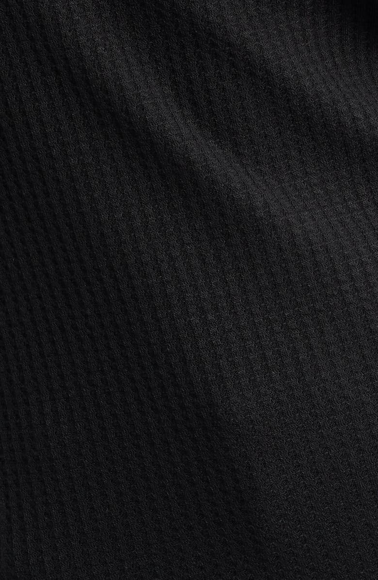 NIKKI LUND Fleur Embroidered Thermal Knit Top, Alternate, color, Black