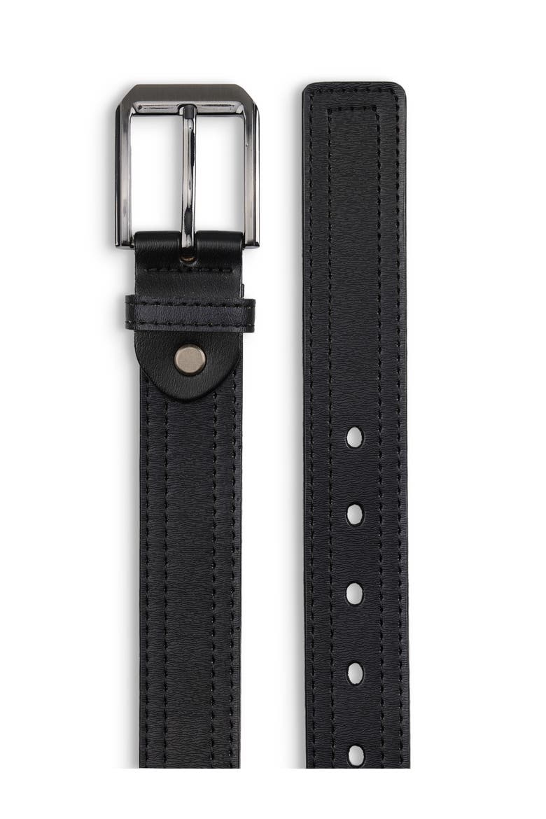 Big & Tall Tonal Stitched Belt, Alternate, color, BLACK