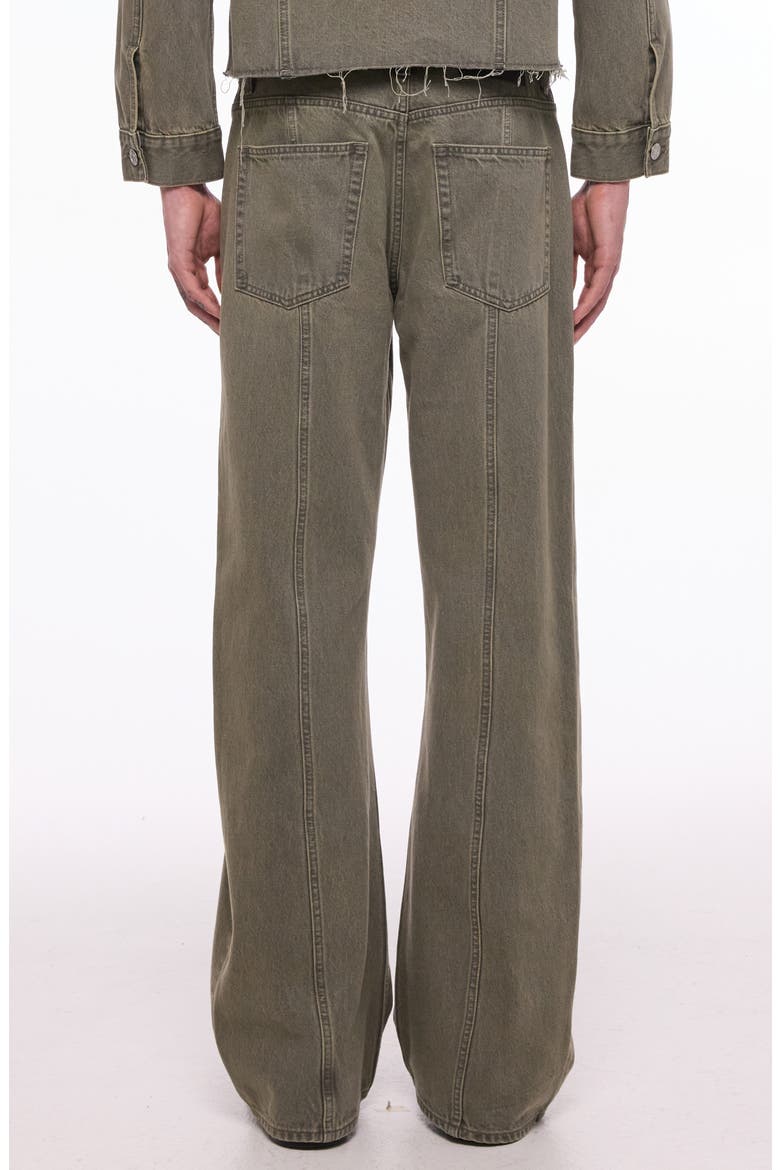 Relaxed Bootcut Jeans, Alternate, color, OLIVE TINT