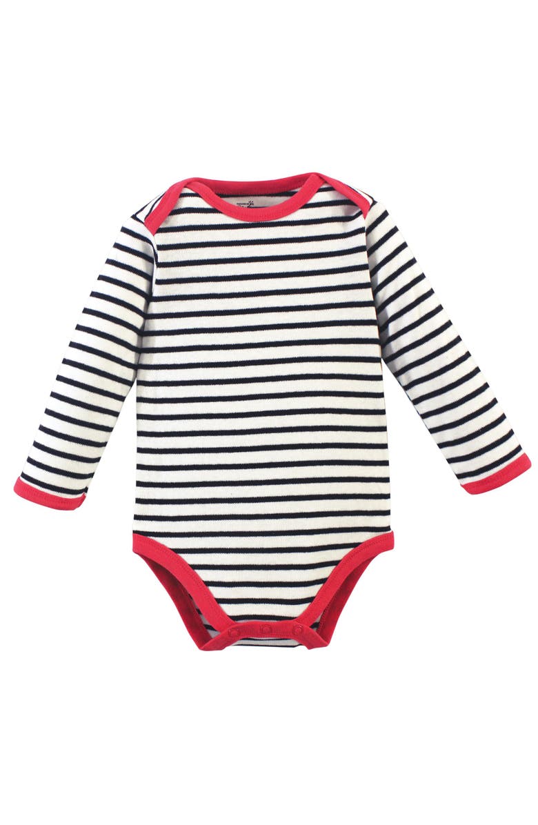 Touched by Nature Little Soft Organic Cotton Long-Sleeve One-Piece Essentials, Alternate, color, Berry Branch