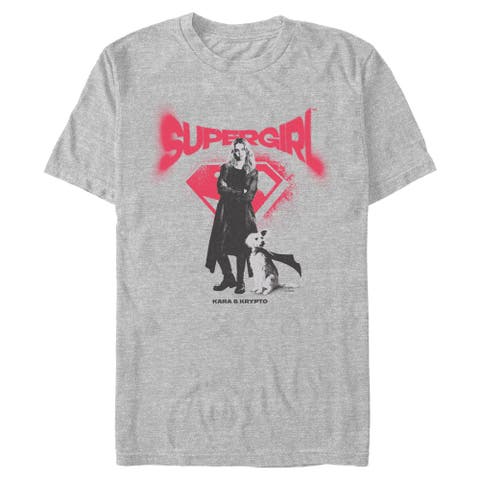 Men's Supergirl Kara And Krypto Graffiti  Graphic T-Shirt