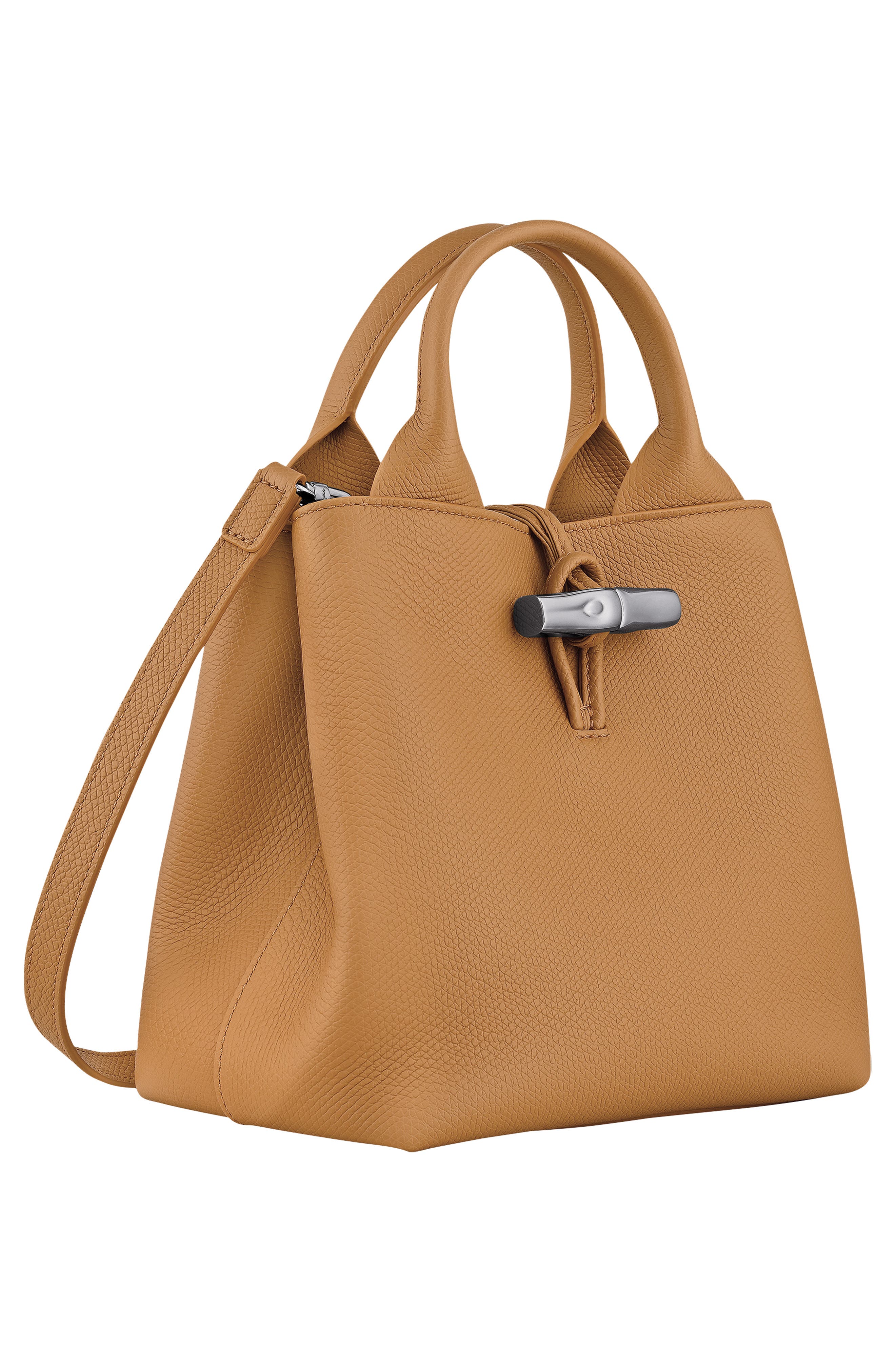 Longchamp Small Le Roseau Leather Tote, Alternate, color, 