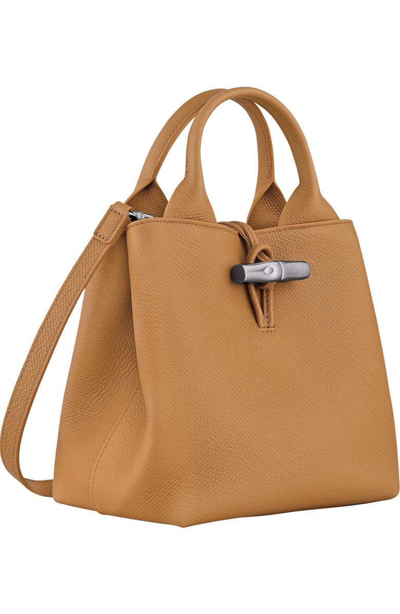 Longchamp Small Le Roseau Leather Tote, Alternate, color,