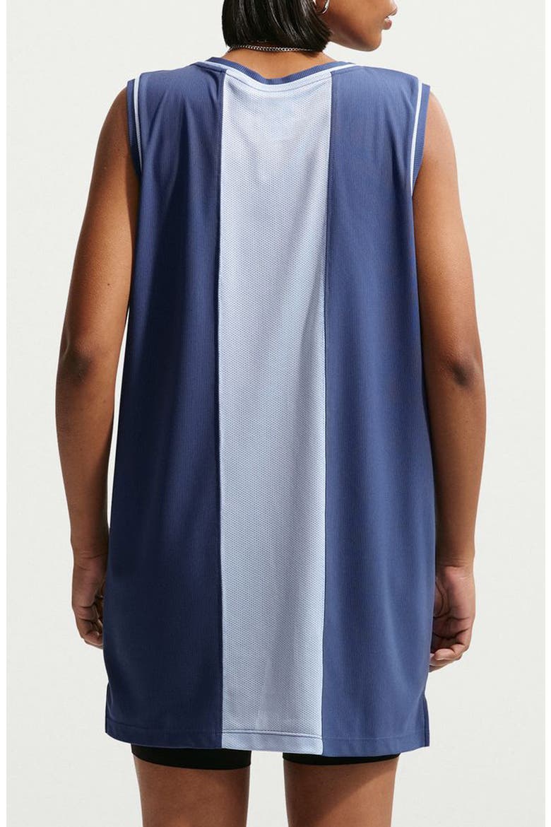 Mesh Stretch Cotton Basketball Jersey, Alternate, color, MYSTIC NAVY/ HYDROGEN BLUE