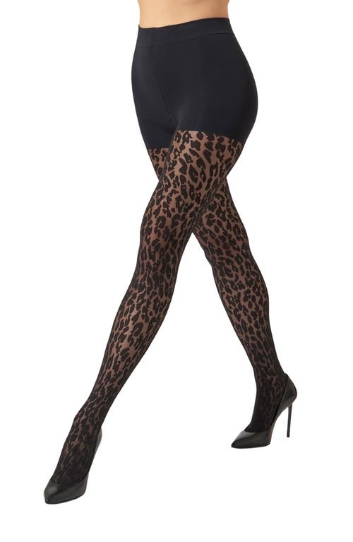 Wolford Leo Control Top Tights In Animal Print