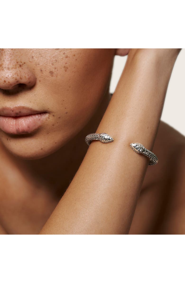 John Hardy Classic Chain Hammered Sterling Silver Flex Cuff Bracelet, Alternate, color, 