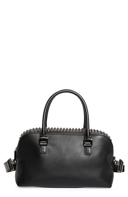 Christian Louboutin Funky Empire Leather Bowling Satchel In Black