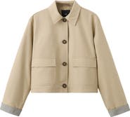 MANGO TEEN Classic Crop Trench Jacket