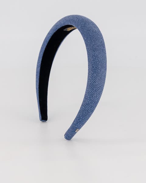 Aurore Boreales Washed Denim Leather headband