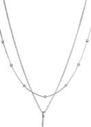Adornia Initial Pendant Layered Chain Necklace