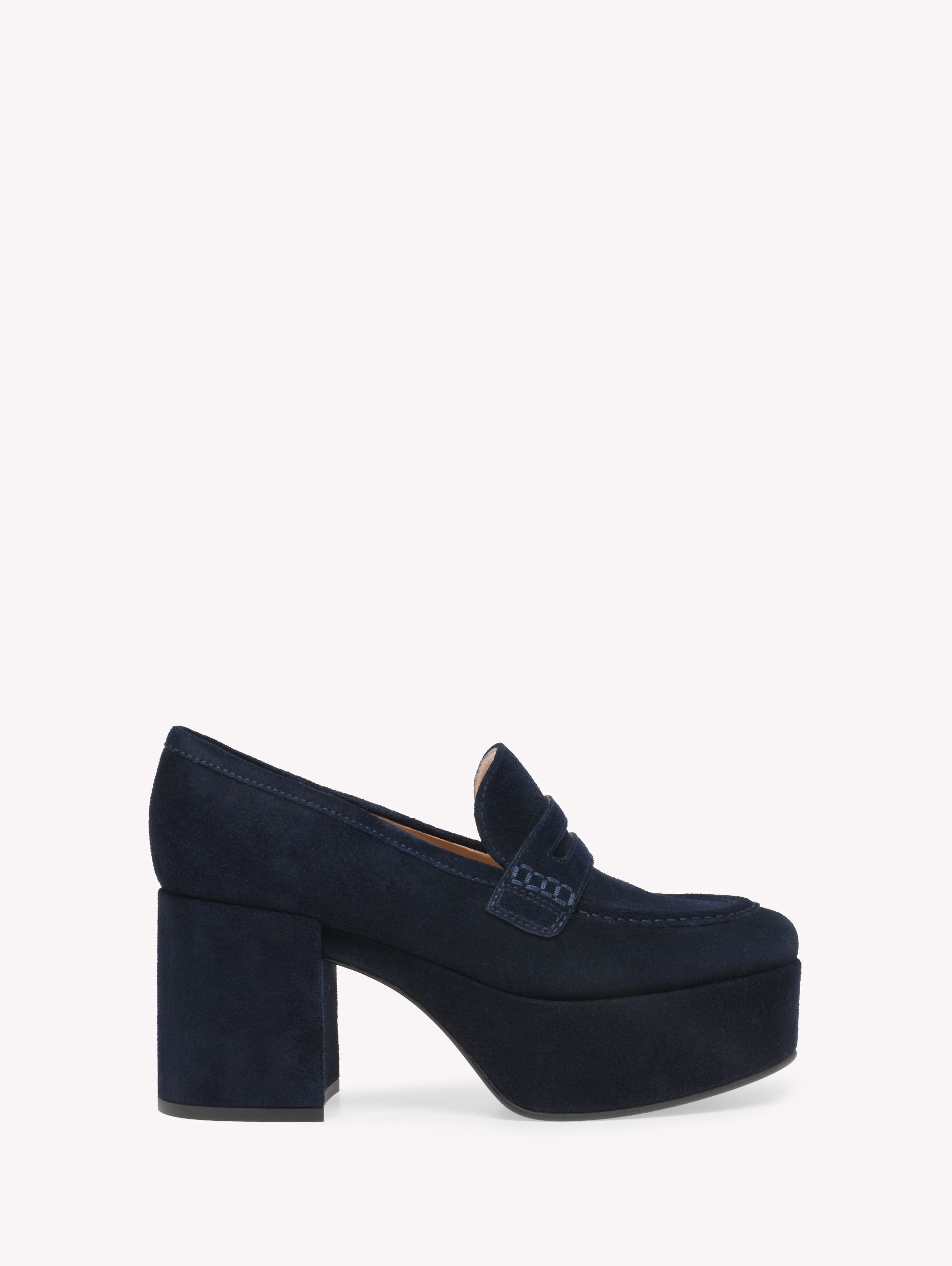 Gianvito Rossi Jenna Mocassin, Main, color, Blue Suede
