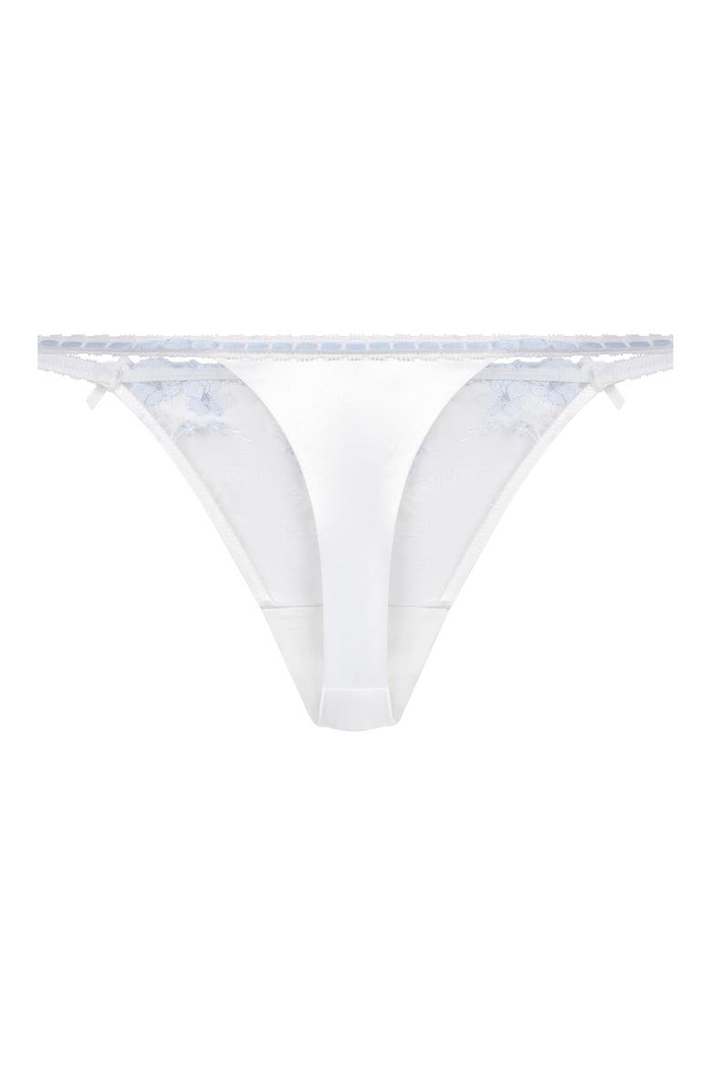 Peonie Lace Thong, Alternate, color, SNOW WHITE