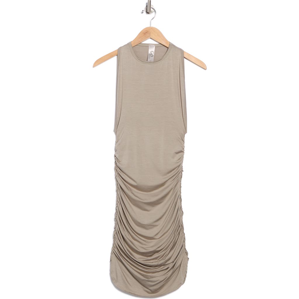 Go Couture Scrunch Jersey Minidress In Brown