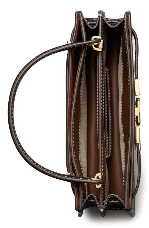 Tory Burch Petite Lee Radziwill Leather Top Handle Bag In Black