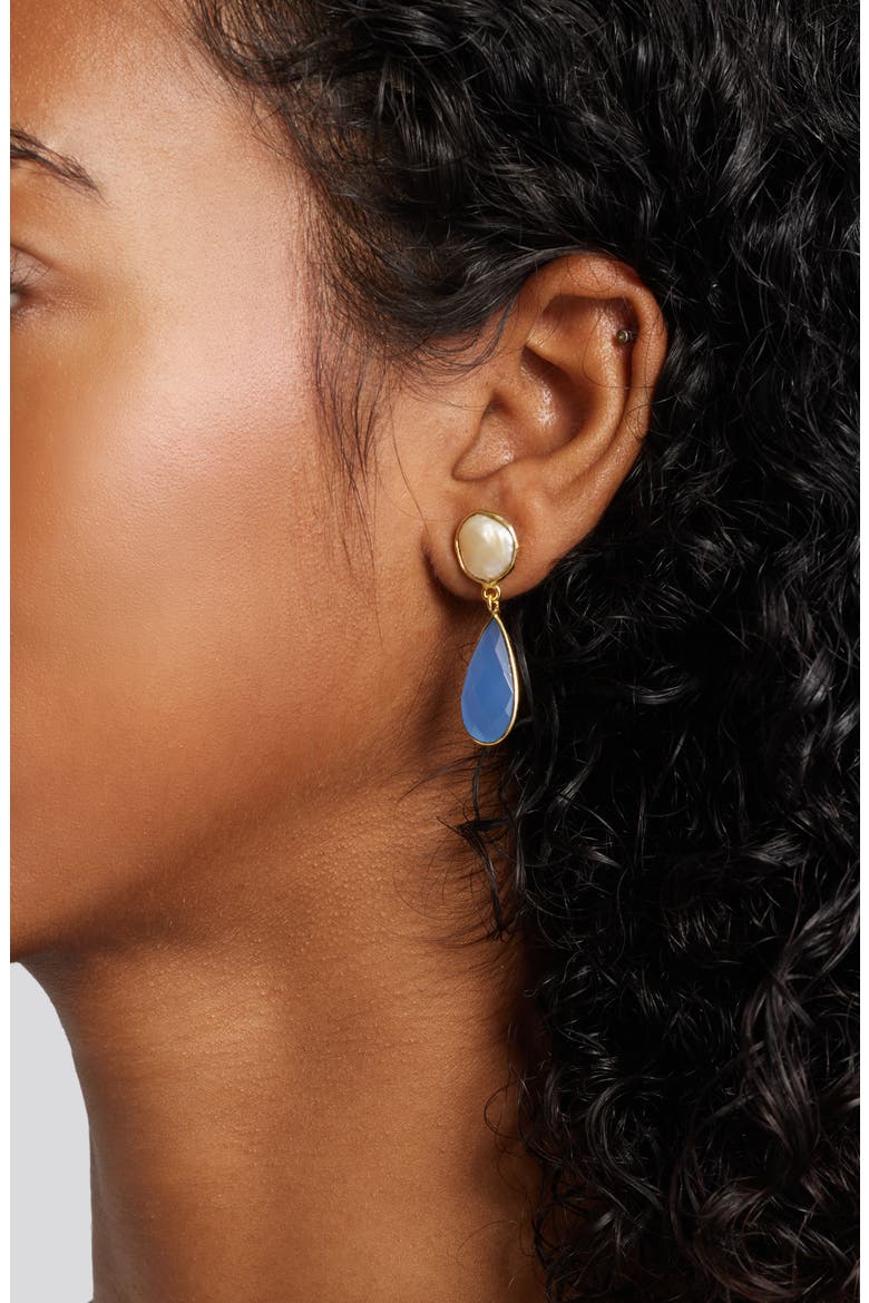 Althea Drop Earrings, Alternate, color, GOLD
