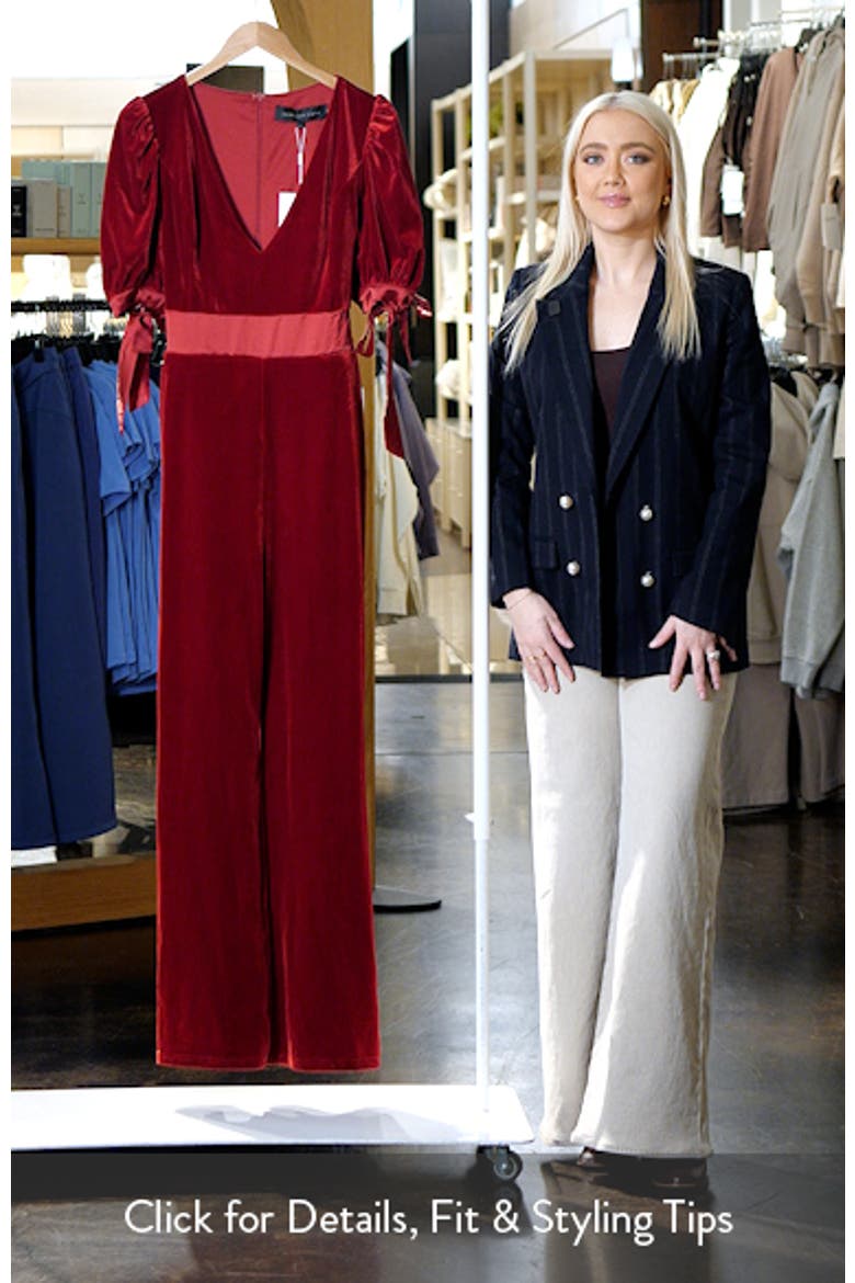 Bow Tie Velvet Jumpsuit video