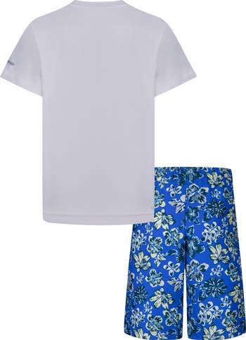 Kids' Floral Dri-FIT Swim Shirt & Trunks Set