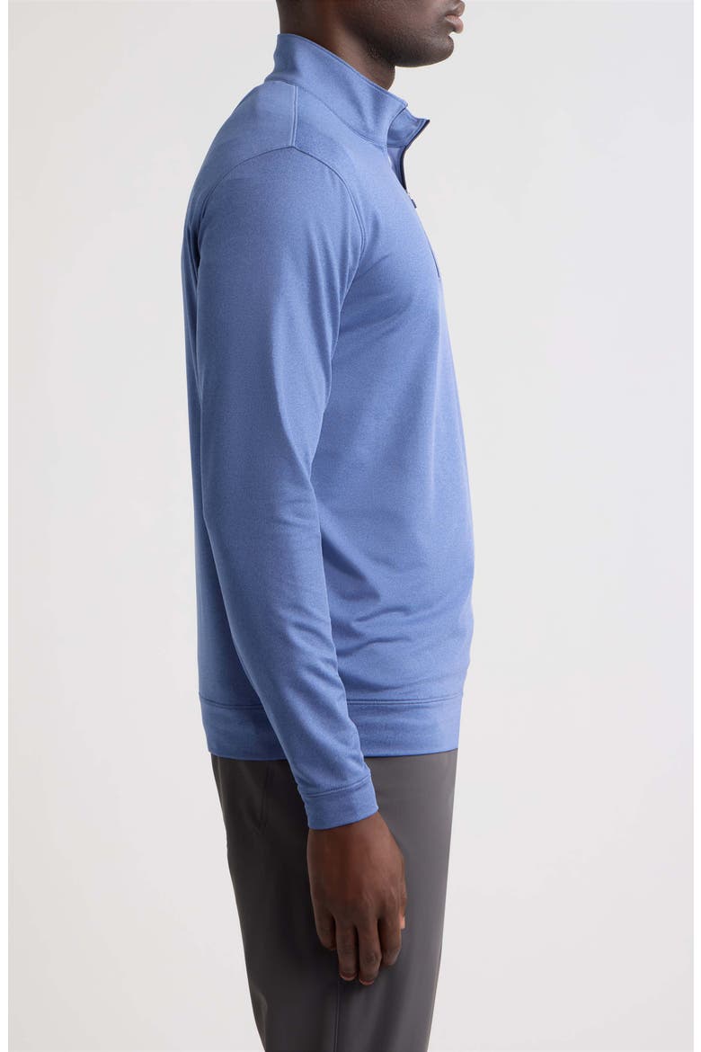 Perth Mélange Performance Quarter-Zip Pullover, Alternate, color, BALI BLUE