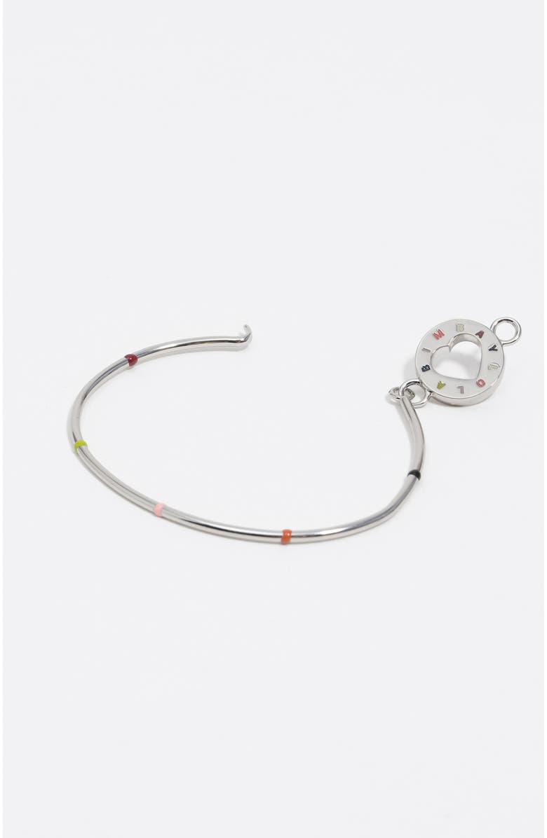 Bimba y Lola Logo Rigid Bracelet, Alternate, color, Dark Silver