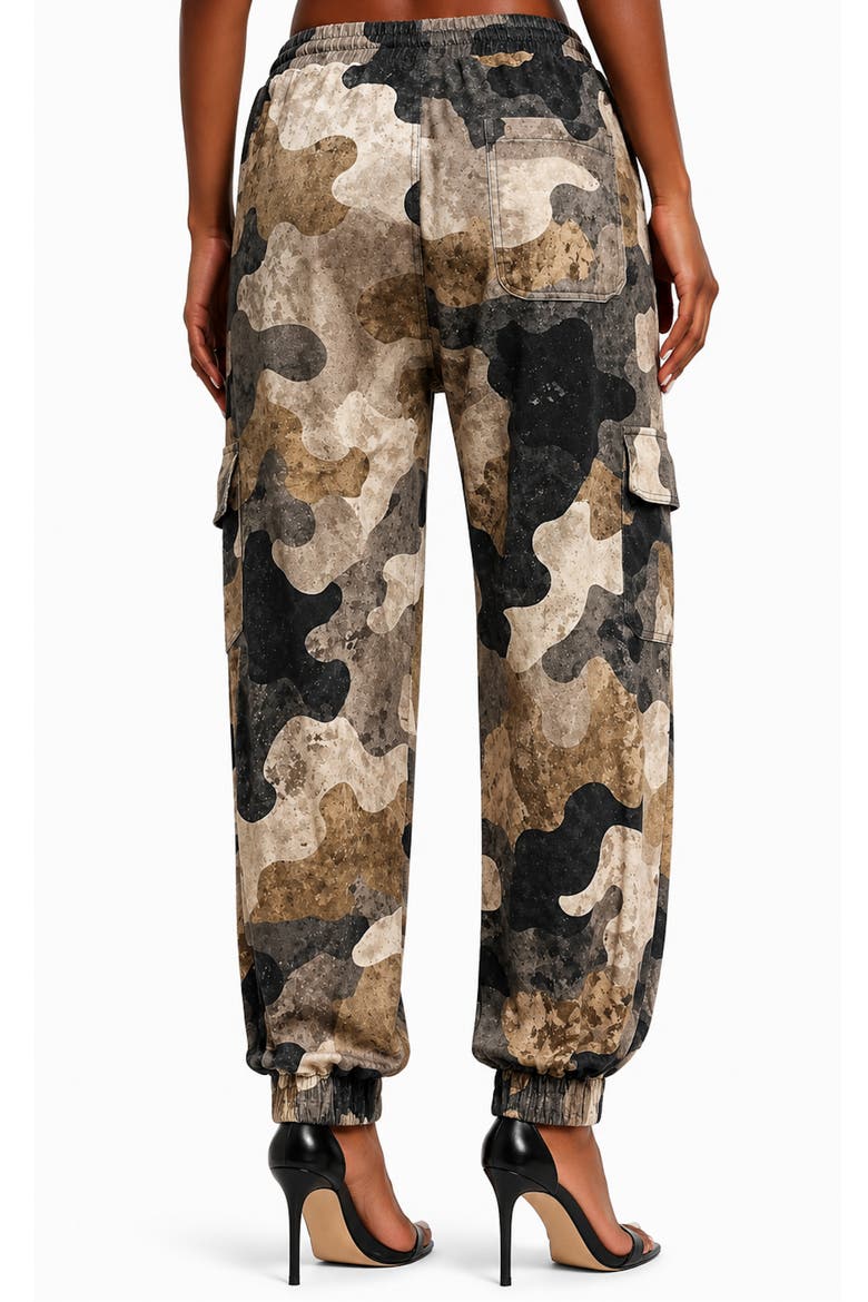 Camo Cargo Joggers, Alternate, color, BLACK