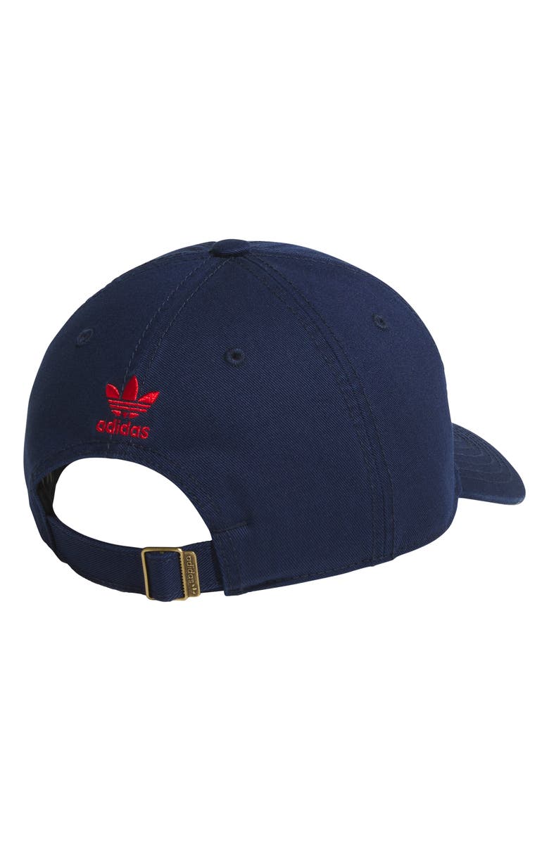 adidas Originals Relaxed Baseball Cap, Alternate, color, Night Indigo/ Better Scarlet