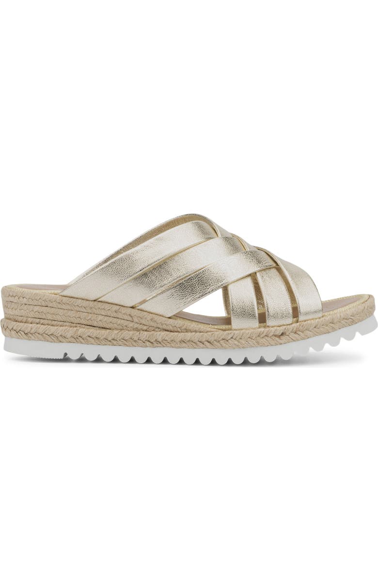 Aquatalia Aura Weatherproof Wedge Sandal, Alternate, color, Platino