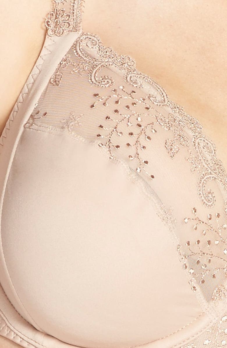 Simone Perele 'Delice' Embroidered Underwire Bra, Alternate, color, Nude