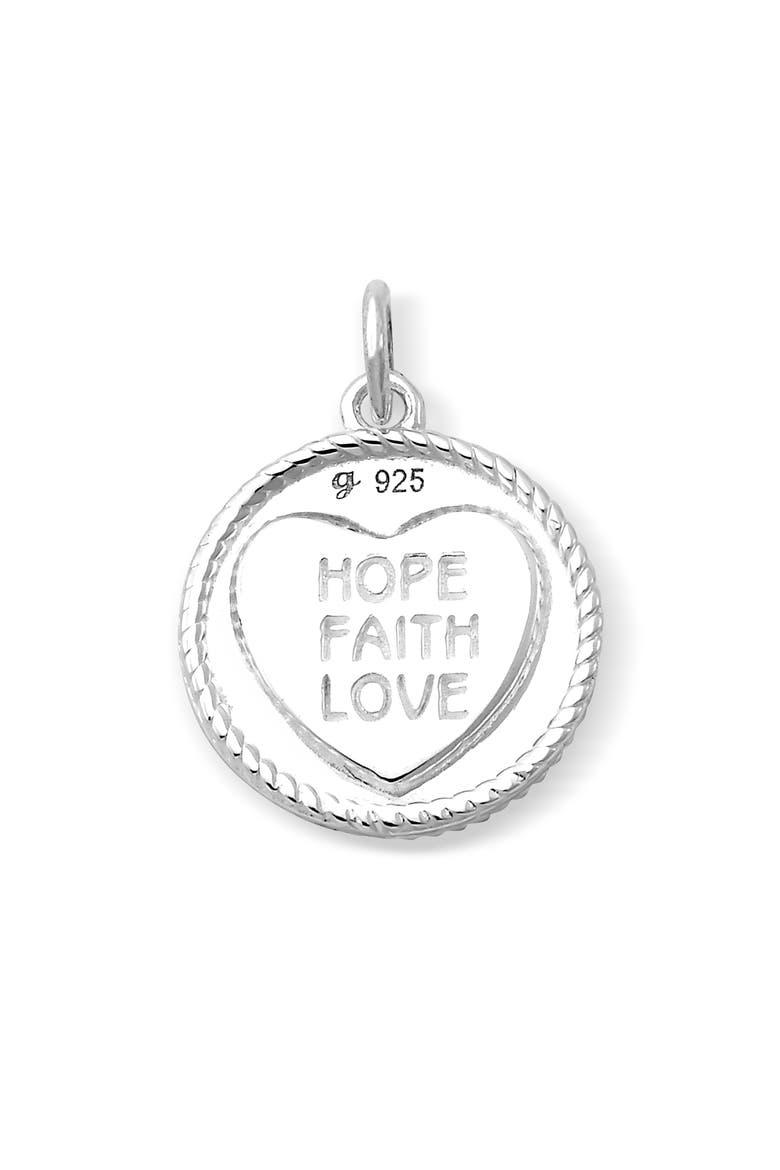 Sterling Silver & Enamel Awareness Ribbon Pendant, Alternate, color, PINK