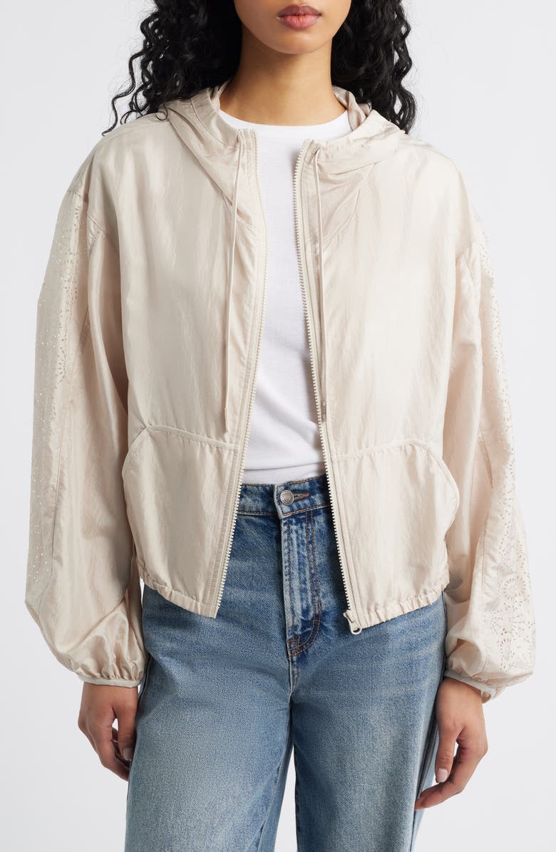 UGG<sup>®</sup> Chiara Hooded Nylon Jacket, Alternate, color, Bluff