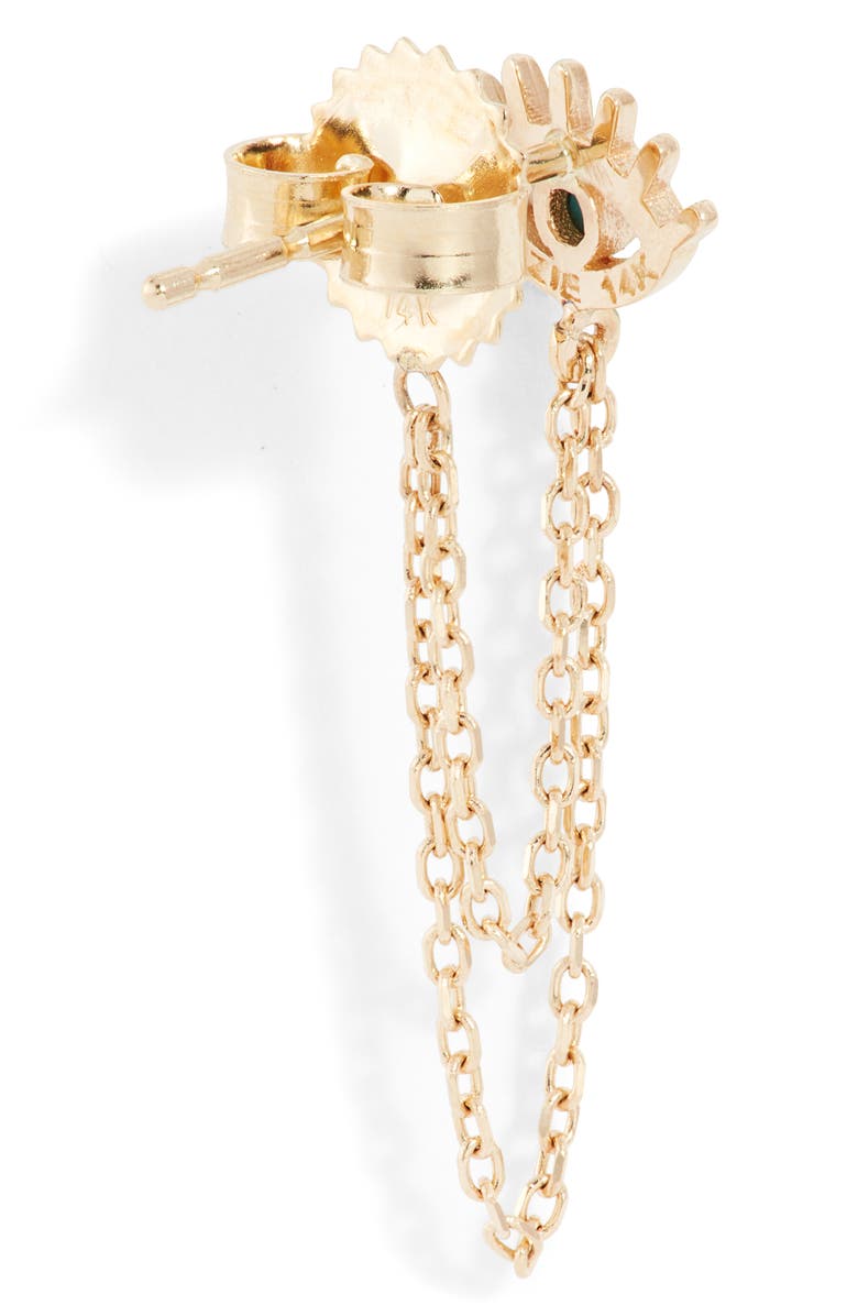 Anzie x Mel Soldera Evil Eye Chain Earrings, Alternate, color, Turquoise