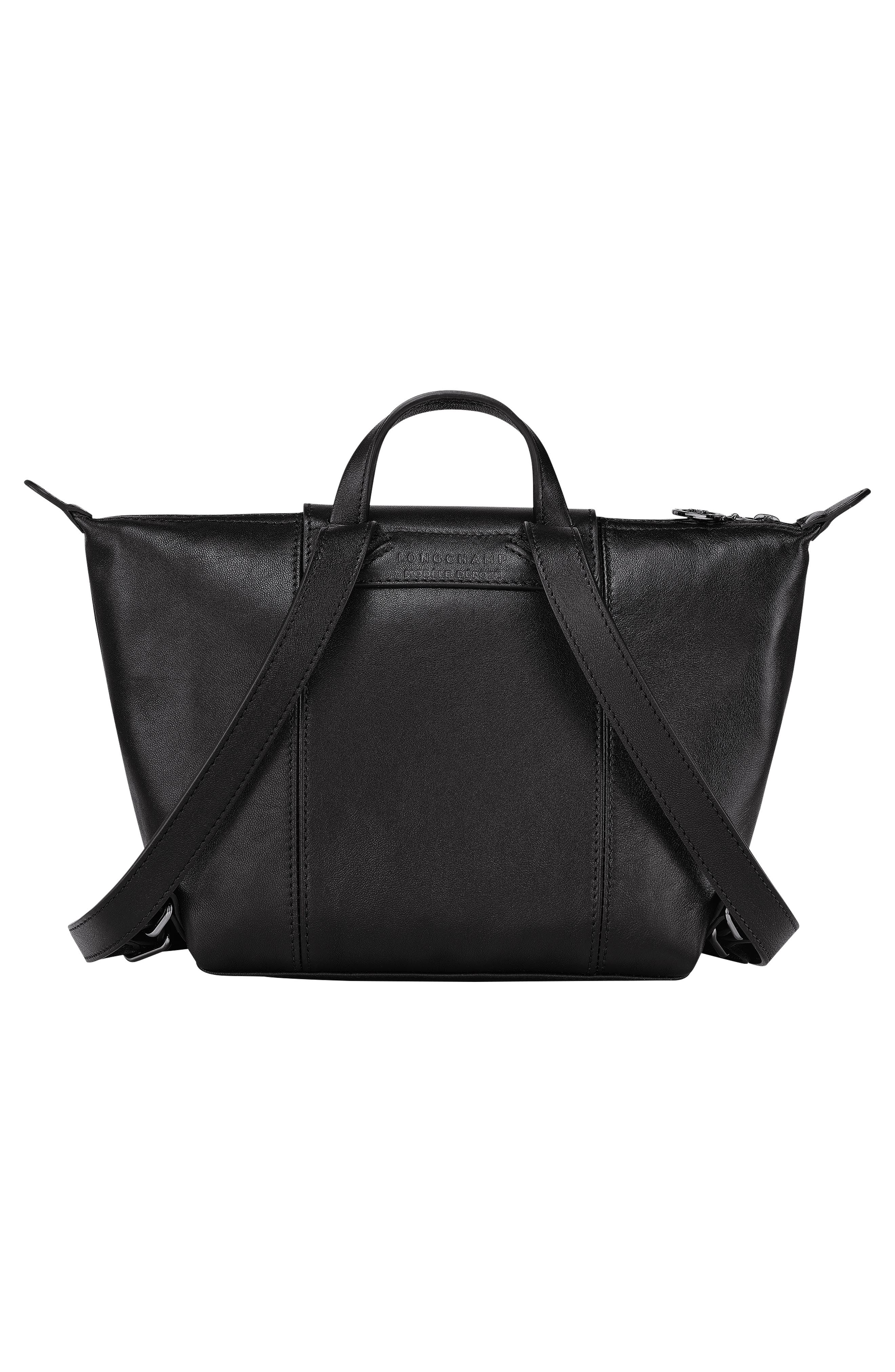 Longchamp Top Handle Backpack, Alternate, color, Black