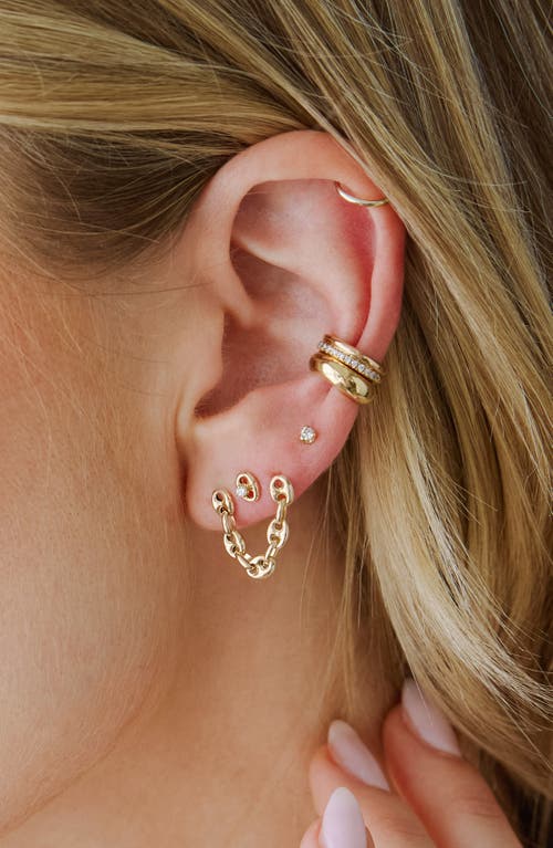 Zoë Chicco 14k Gold Stone Stud Earrings In Gold