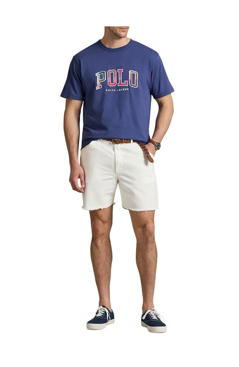 Polo Ralph Lauren Big & Tall India Plaid-Logo Jersey T-Shirt, Alternate, color, Light Navy