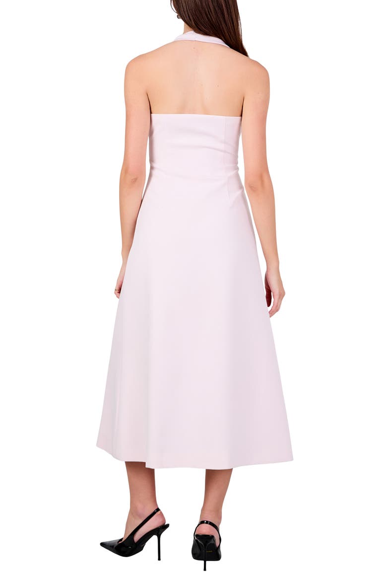 Halter Midi Dress, Alternate, color, PINK