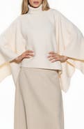 Alexia Admor Jon Turtleneck Knit Cape Top