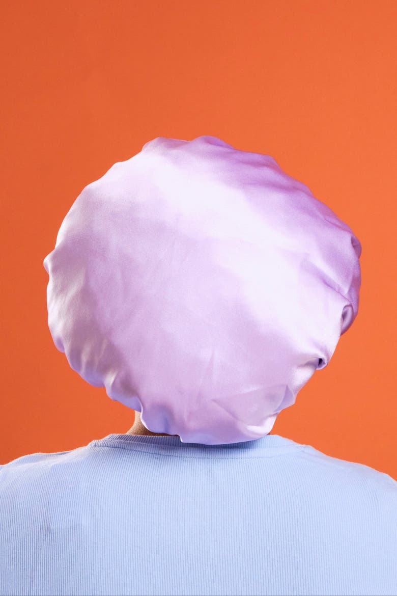 Silk Night Bonnet, Alternate, color, Lilac