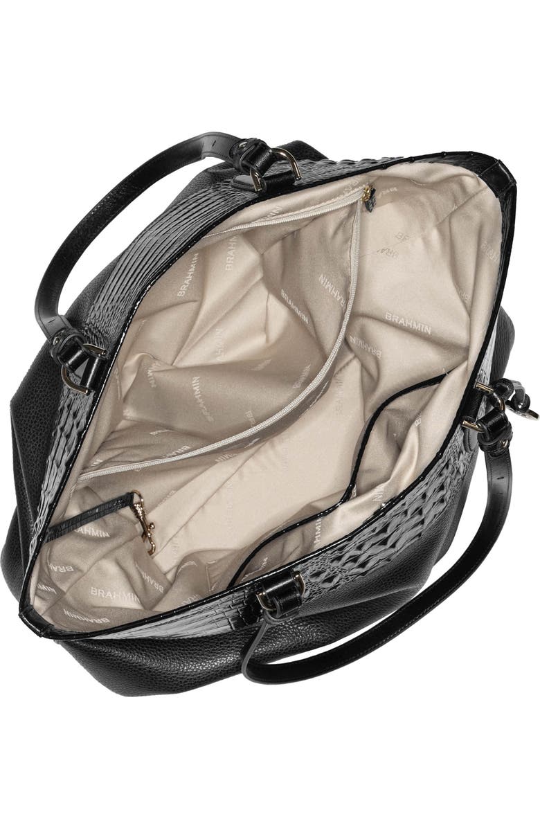 Brahmin Tansey Croc Embossed Leather Tote, Alternate, color,