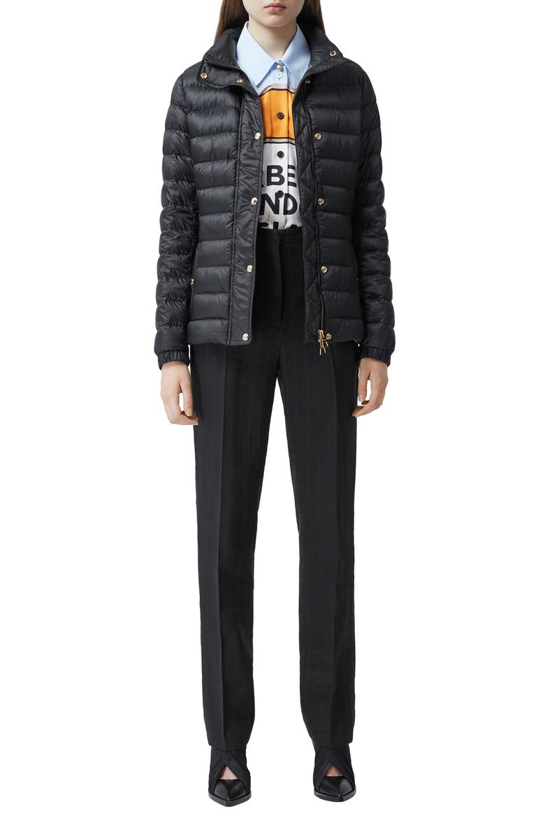 Paisley Down Puffer Coat, Alternate, color, BLACK