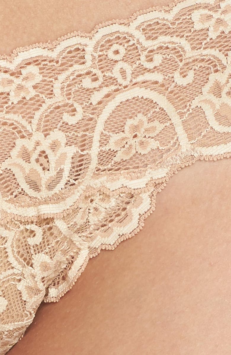 Commando 'Tulip' Lace Thong, Alternate, color, Ivory